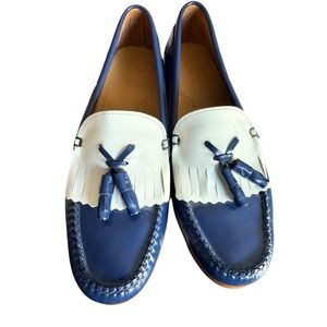 Bass Weejuns Women Esther Kiltie Loafers 7 Tassel Blue Preppy Walking Jeans